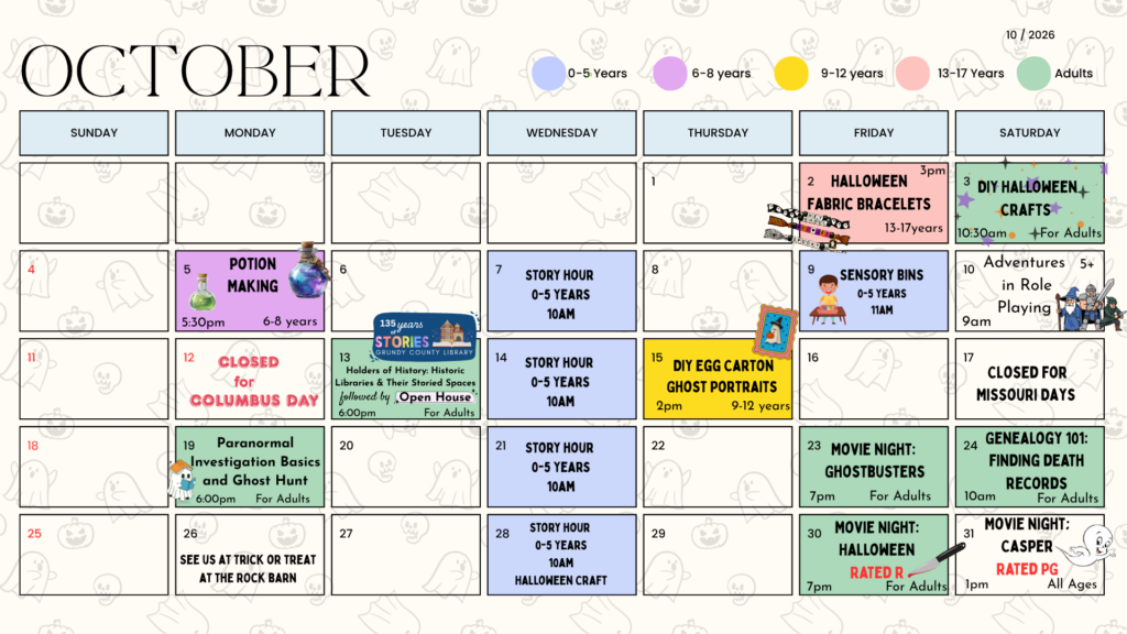 October 2026 Calendar